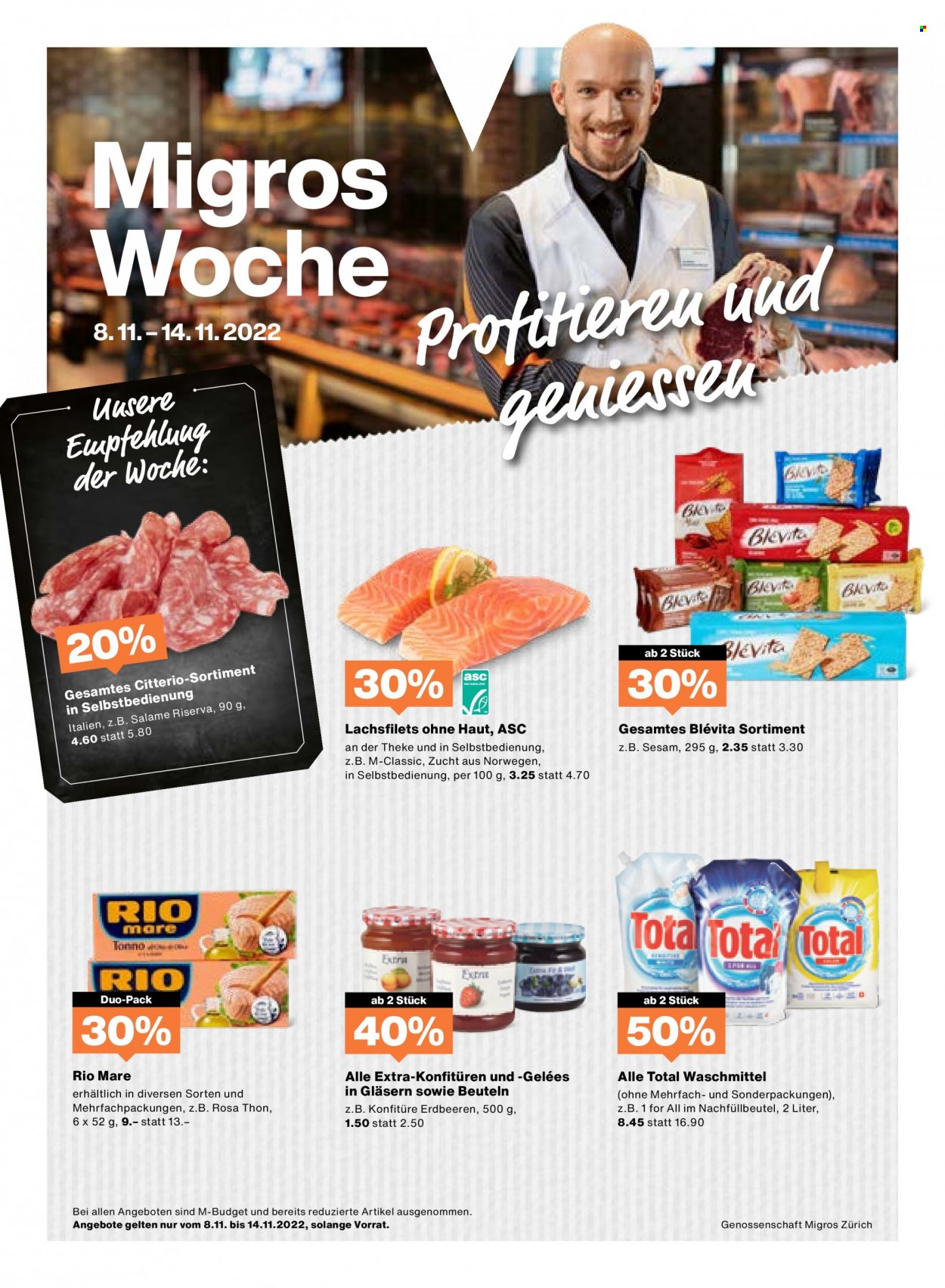Prospekt Migros - 8.11.2022 - 14.11.2022. Seite 1