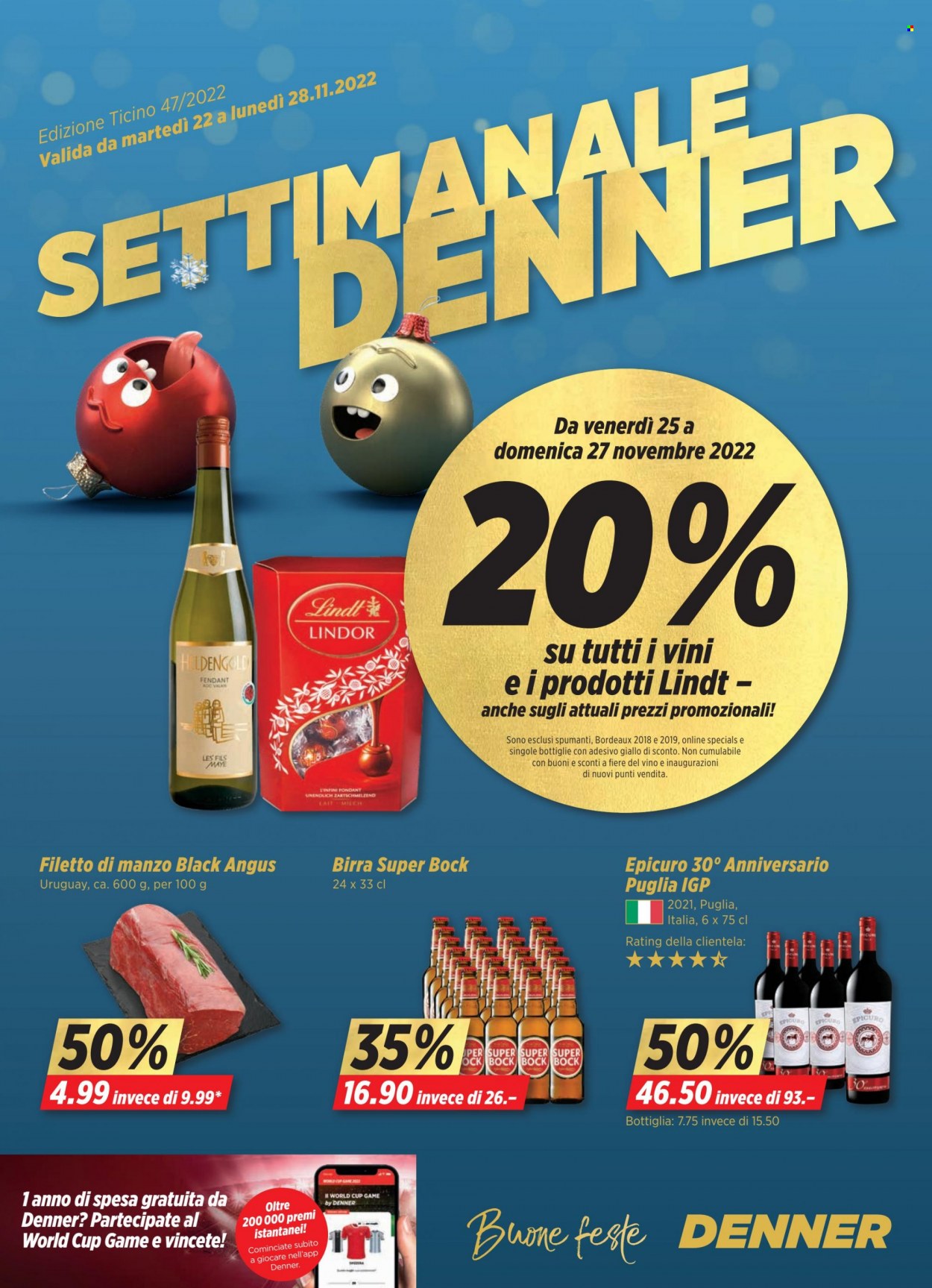 Volantino Denner - 22.11.2022 - 28.11.2022. Pagina 1