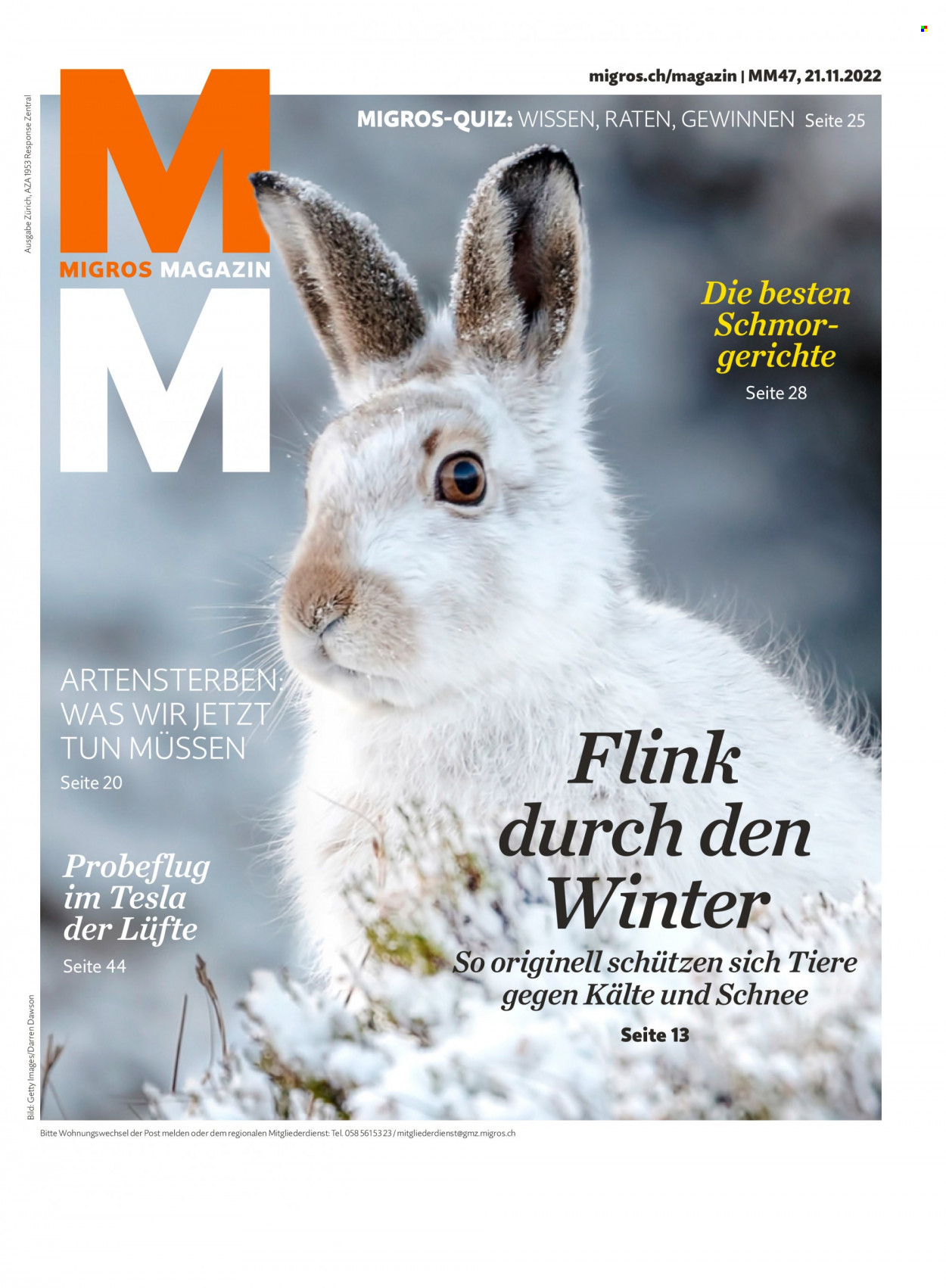 Prospekt Migros - 21.11.2022 - 27.11.2022. Seite 1