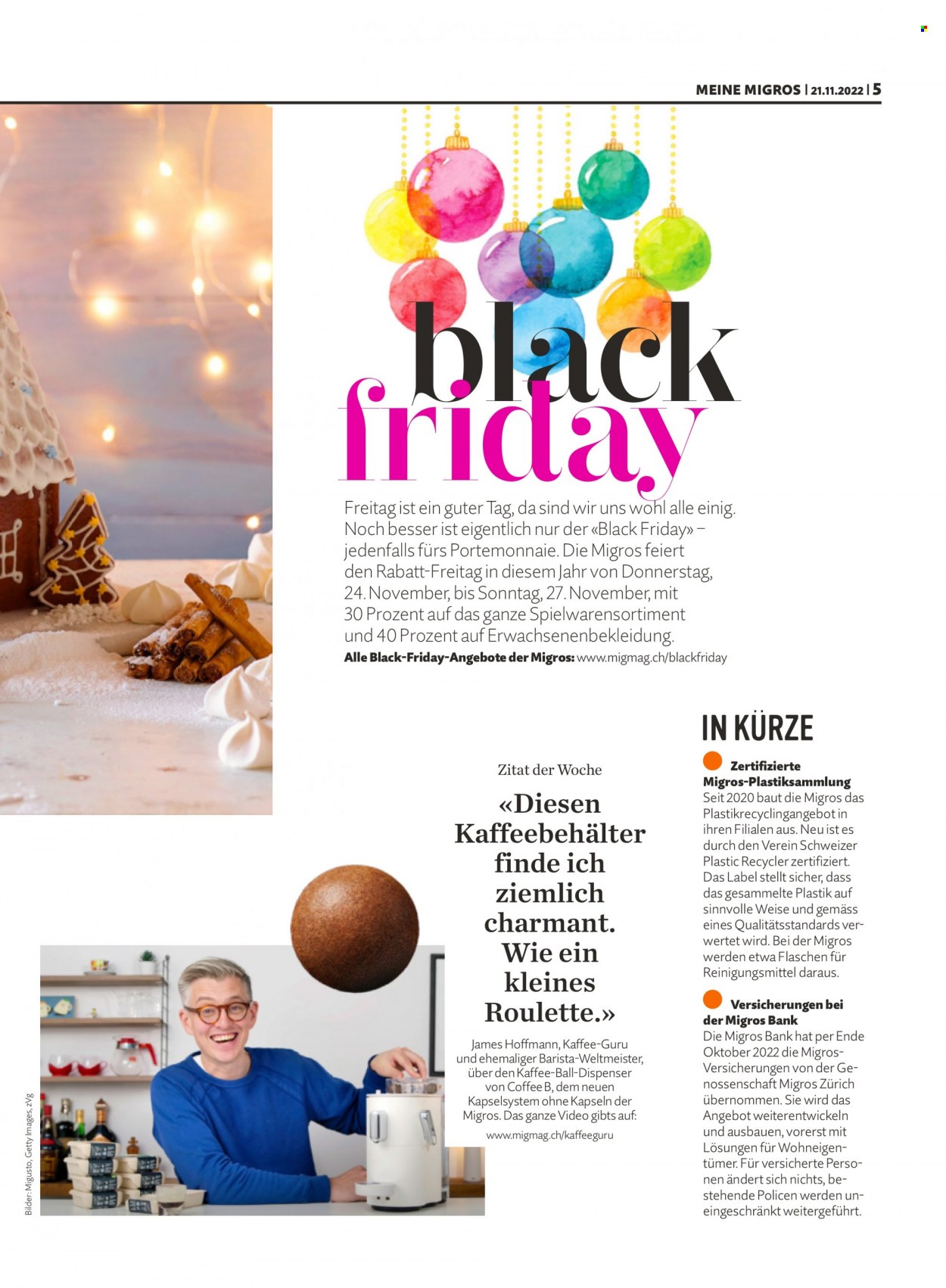 Prospekt Migros - 21.11.2022 - 27.11.2022. Seite 5
