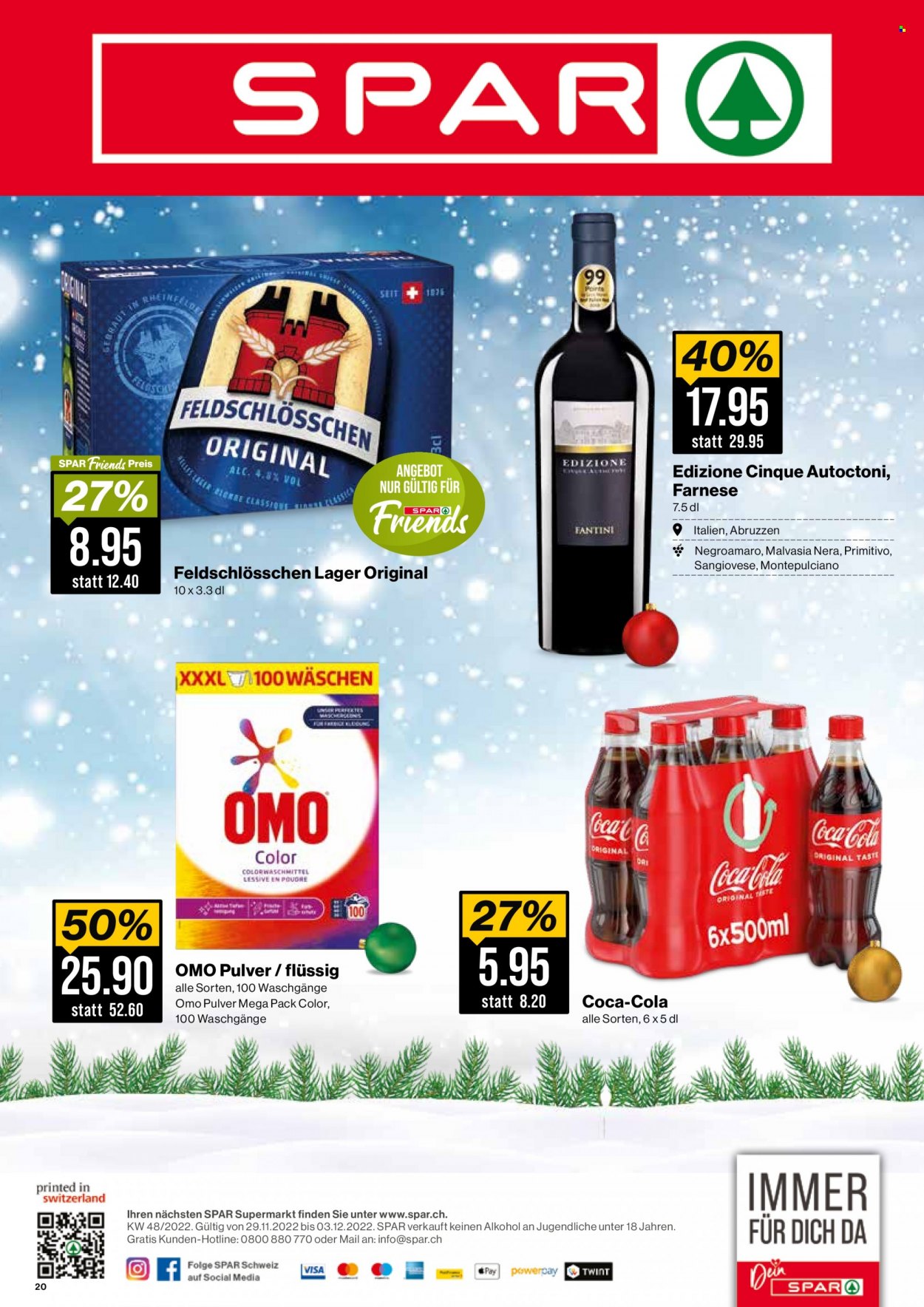 Prospekt SPAR - 29.11.2022 - 3.12.2022. Seite 20