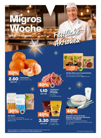 Prospekte Migros - 29.11.2022 - 5.12.2022.