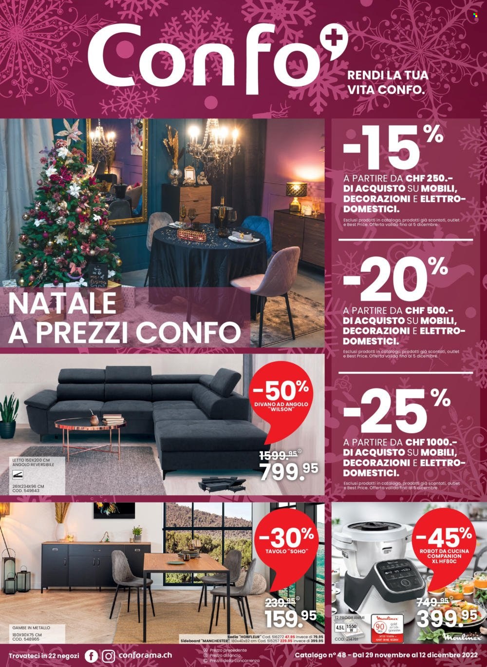Prospekt Conforama - 29.11.2022 - 12.12.2022. Seite 1