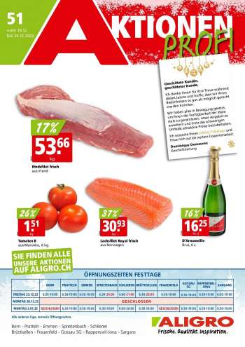 Volantino ALIGRO - 19.12.2022 - 24.12.2022.