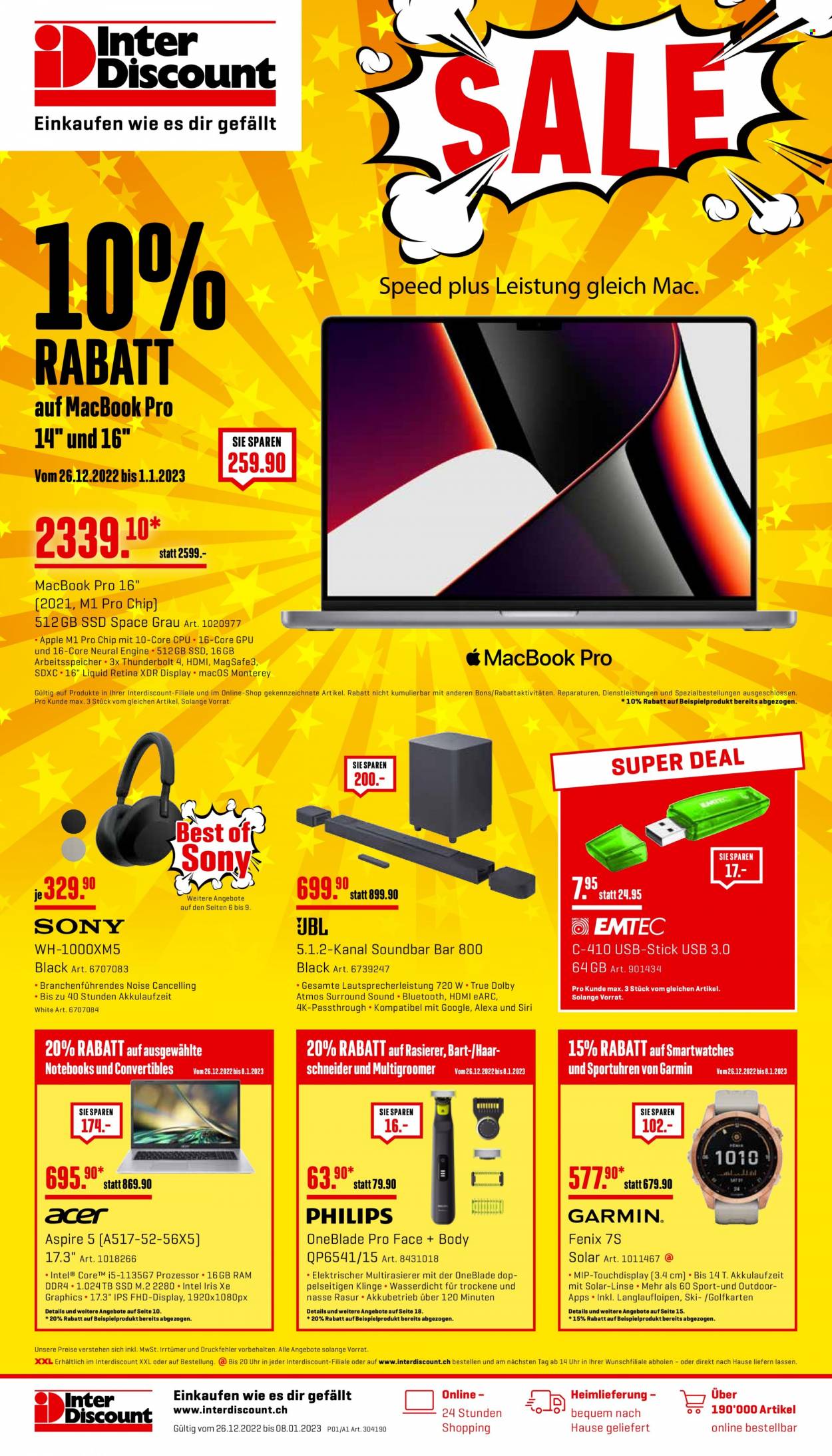 Catalogue Interdiscount - 26.12.2022 - 8.1.2023. Page 1