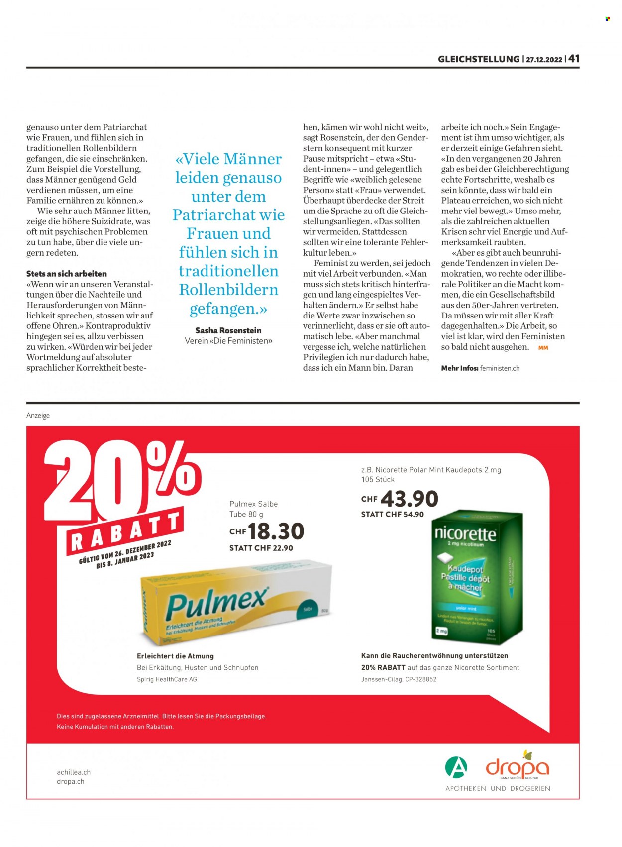 Prospekt Migros - 27.12.2022 - 2.1.2023. Seite 41