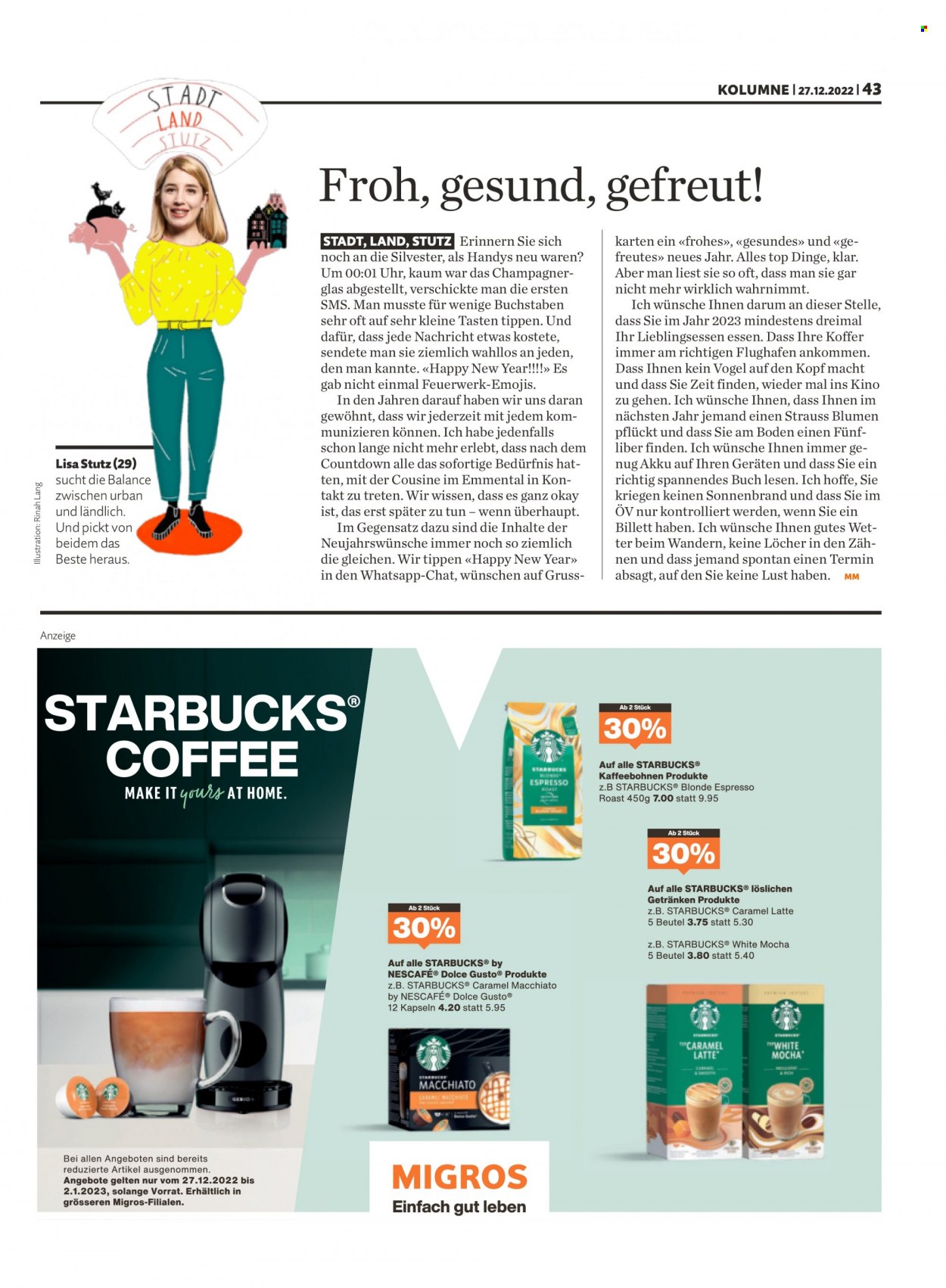 Prospekt Migros - 27.12.2022 - 2.1.2023. Seite 43