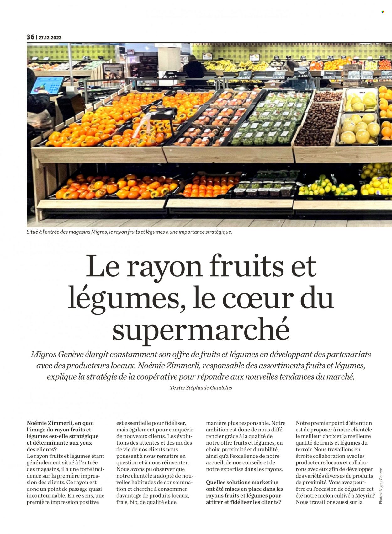 Prospekt Migros - 27.12.2022 - 2.1.2023. Seite 36