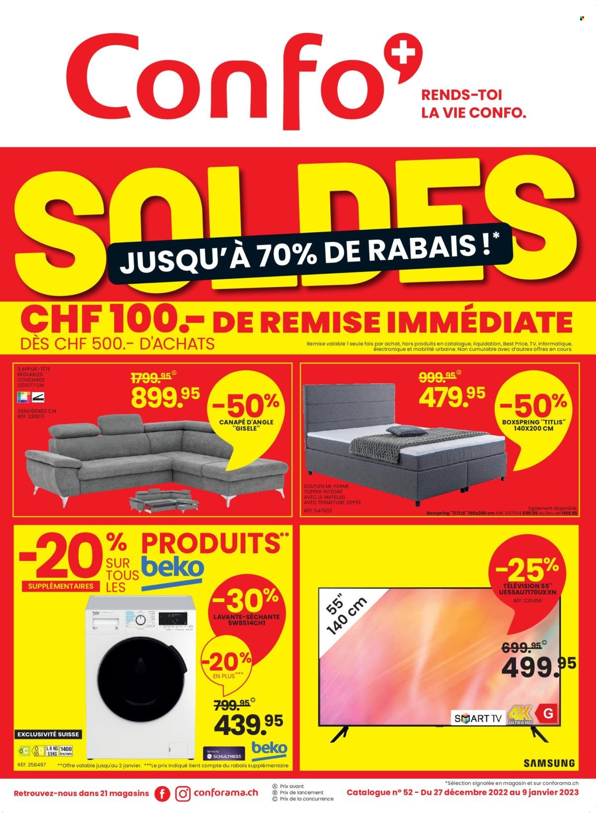 Volantino Conforama - 27.12.2022 - 9.1.2023. Pagina 1