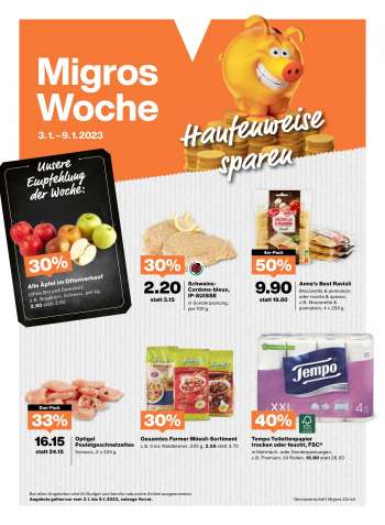 Volantino Migros - 3.1.2023 - 9.1.2023.