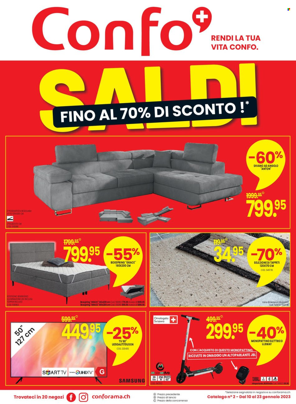 Volantino Conforama - 10.1.2023 - 23.1.2023. Pagina 1