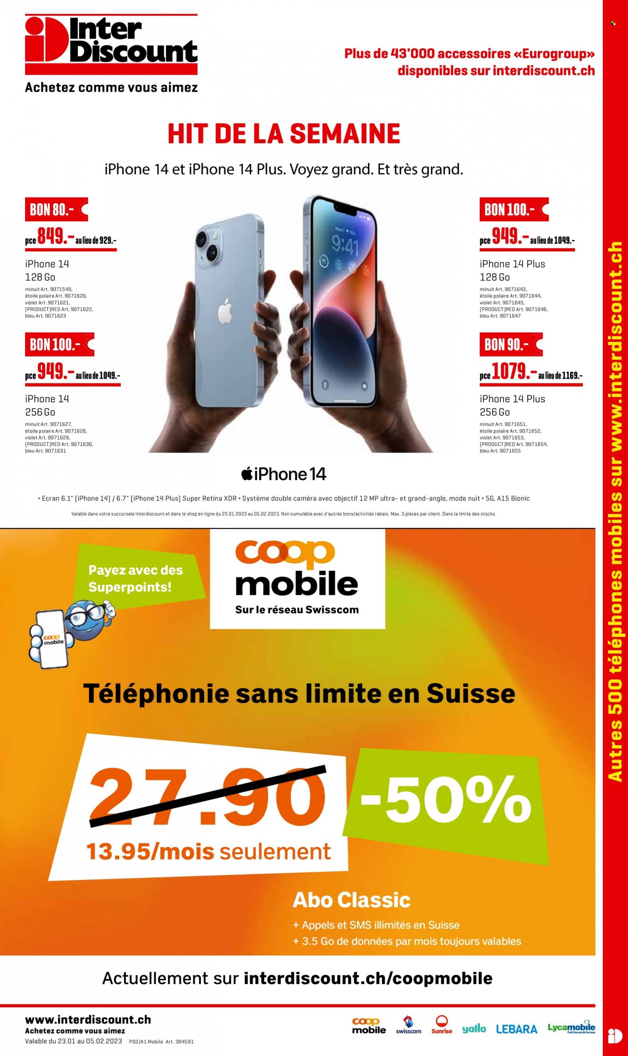 Volantino Interdiscount - 23.1.2023 - 5.2.2023. Pagina 1