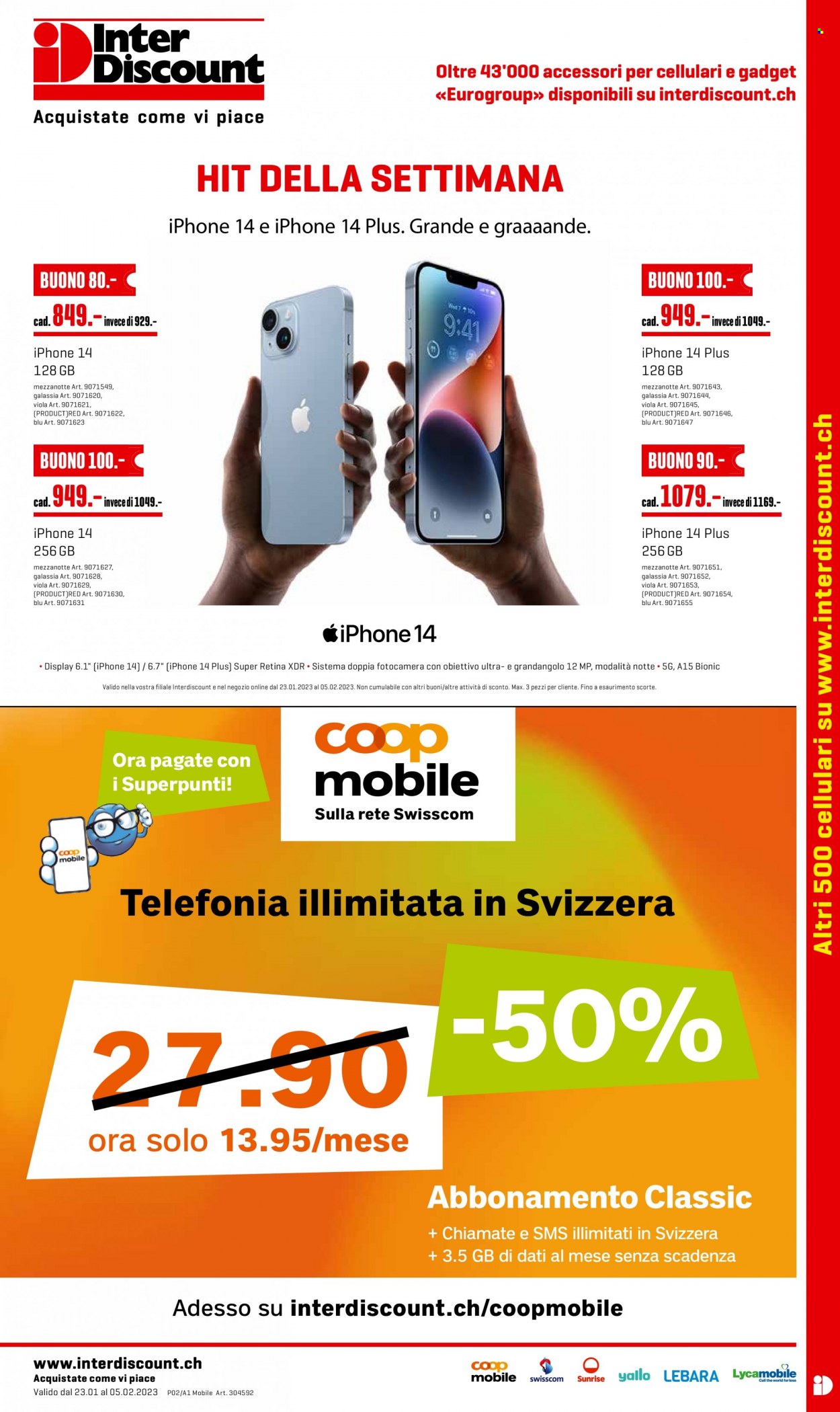 Volantino Interdiscount - 23.1.2023 - 5.2.2023. Pagina 1