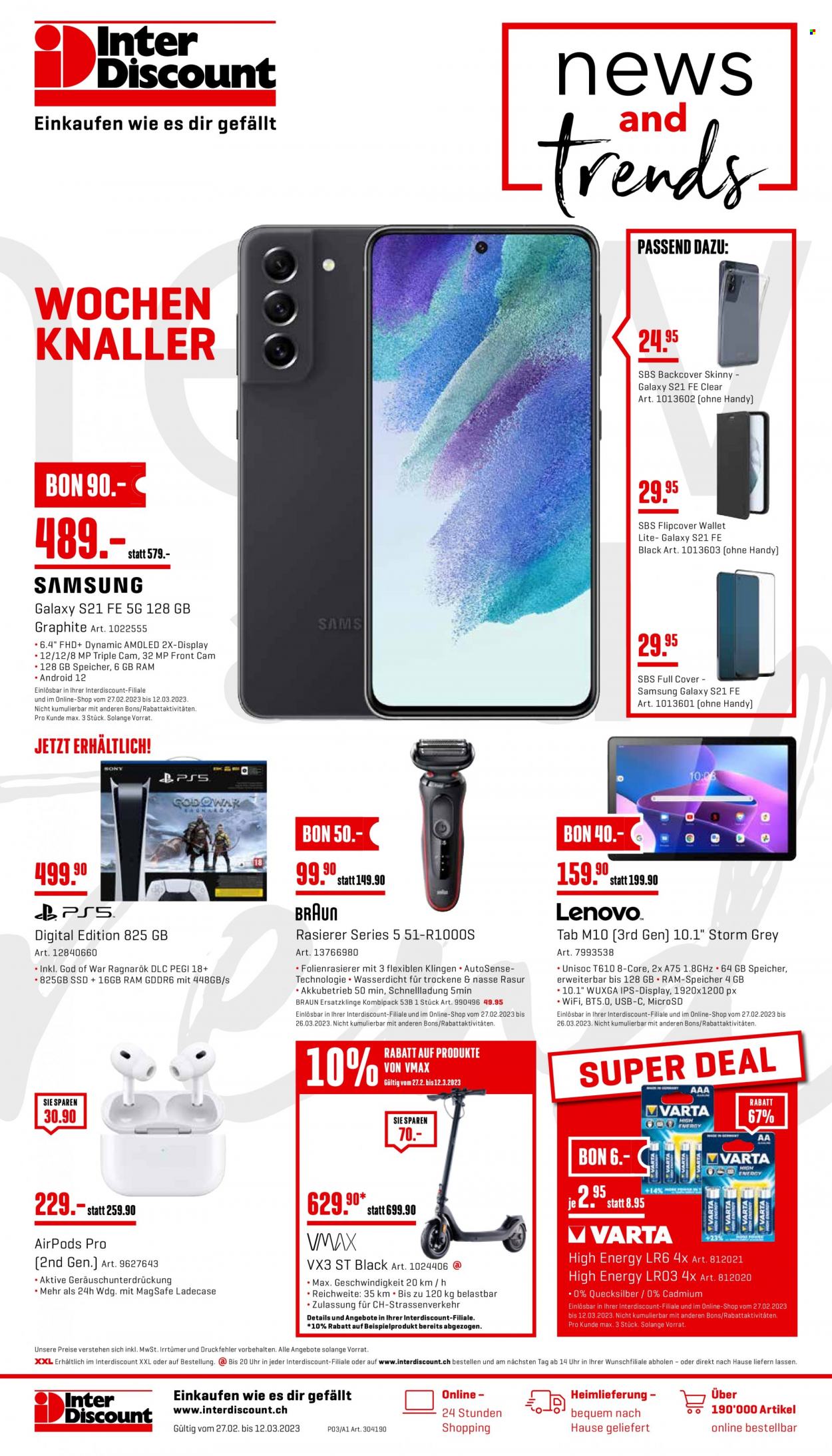 Catalogue Interdiscount - 27.2.2023 - 12.3.2023. Page 1