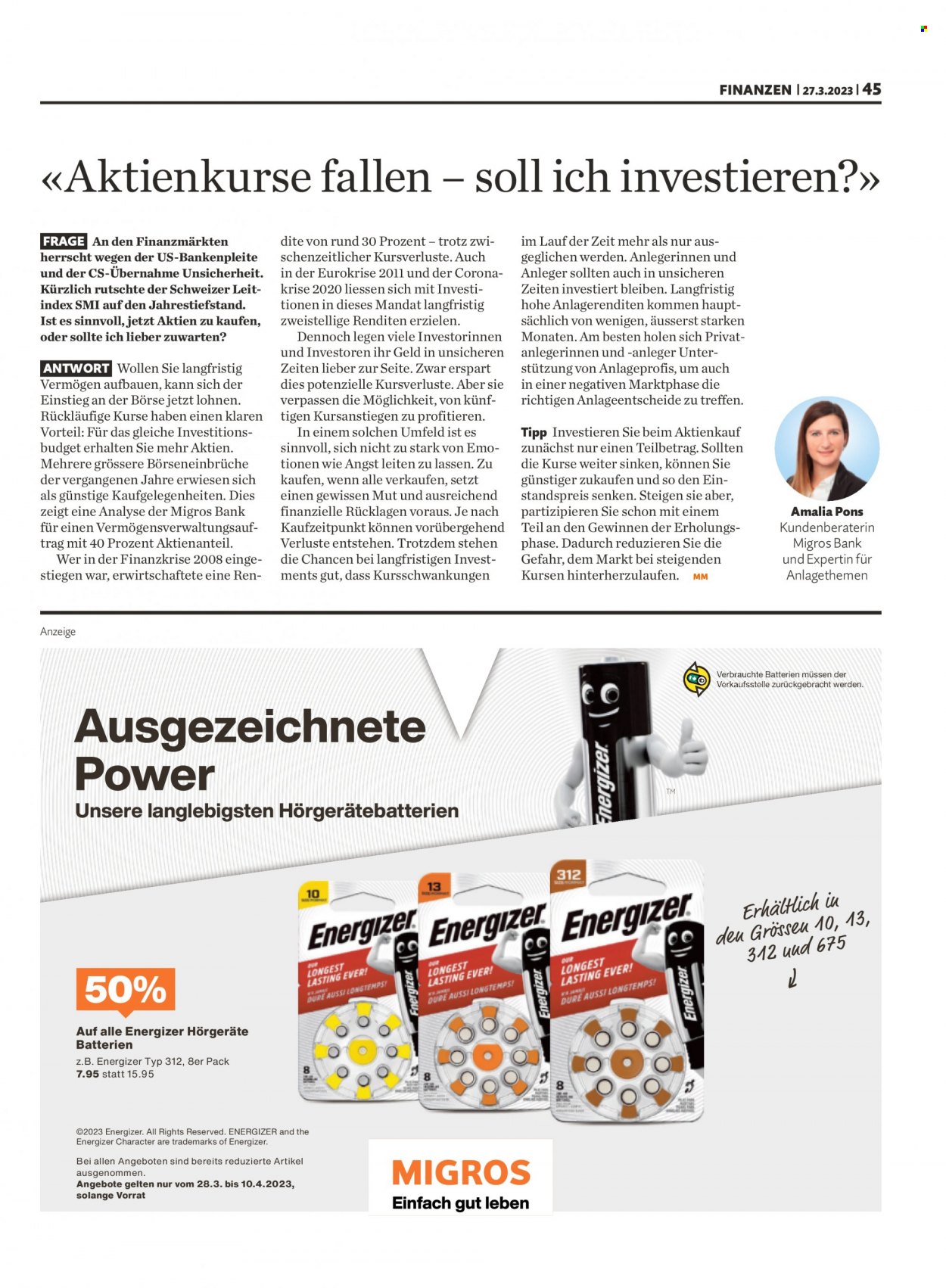 Prospekt Migros - 27.3.2023 - 2.4.2023. Seite 45