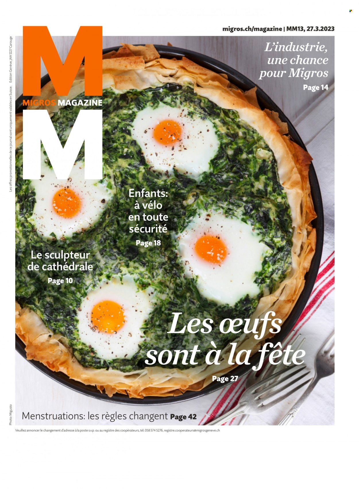 Prospekt Migros - 27.3.2023 - 2.4.2023. Seite 1
