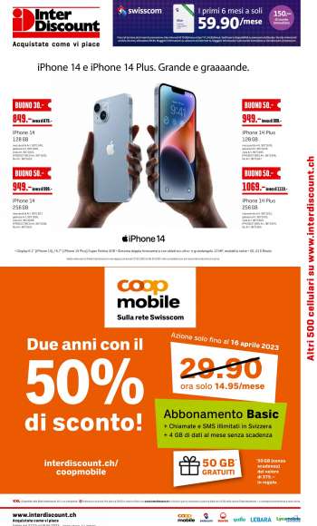 Volantino Interdiscount - 27.3.2023 - 9.4.2023.