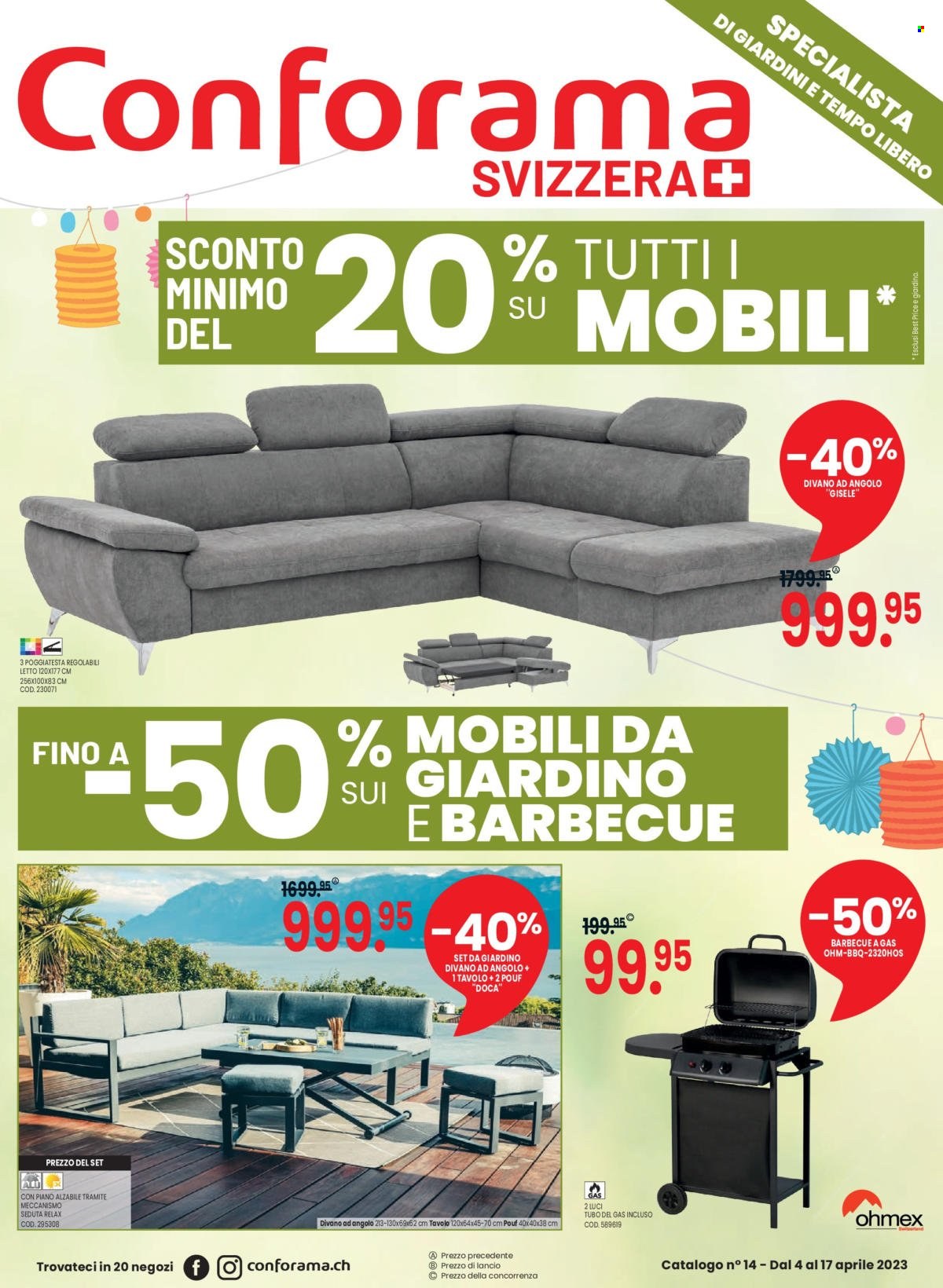Volantino Conforama - 4.4.2023 - 17.4.2023. Pagina 1