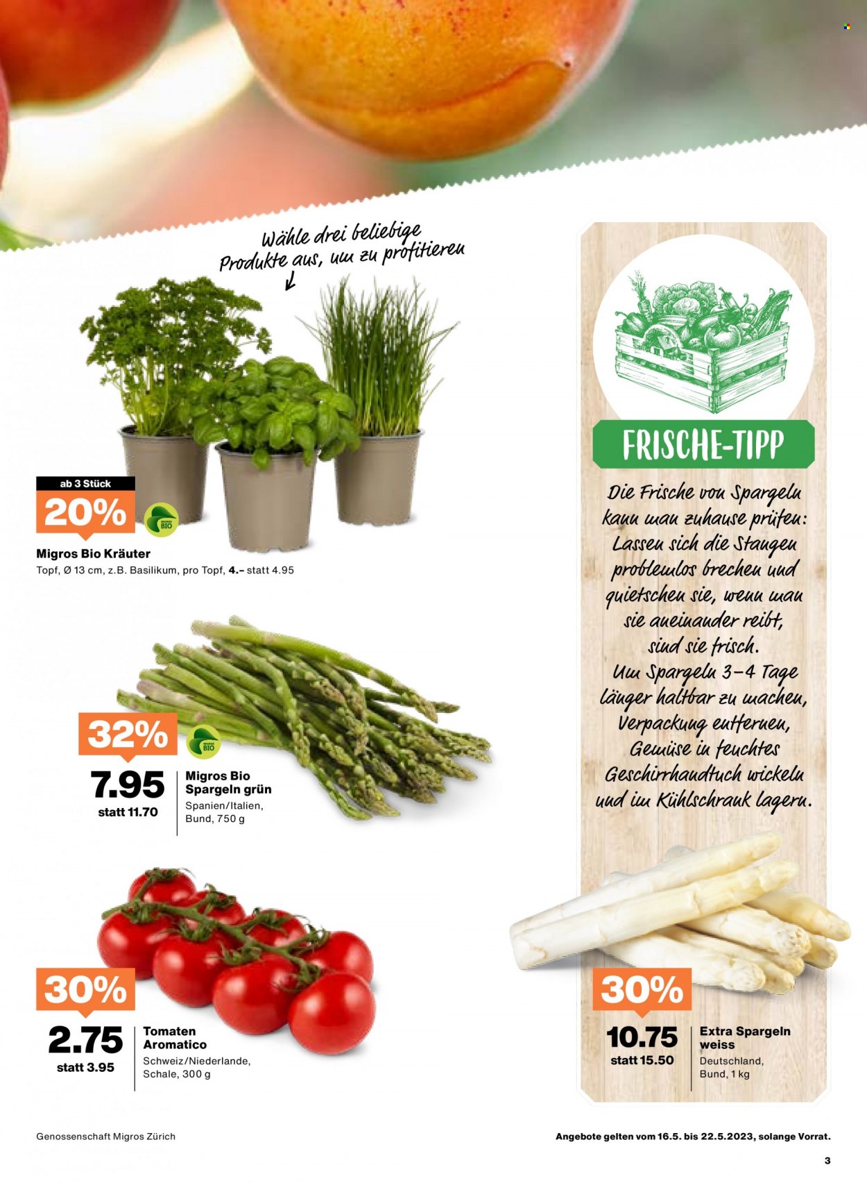Prospekt Migros - 16.5.2023 - 22.5.2023. Seite 3