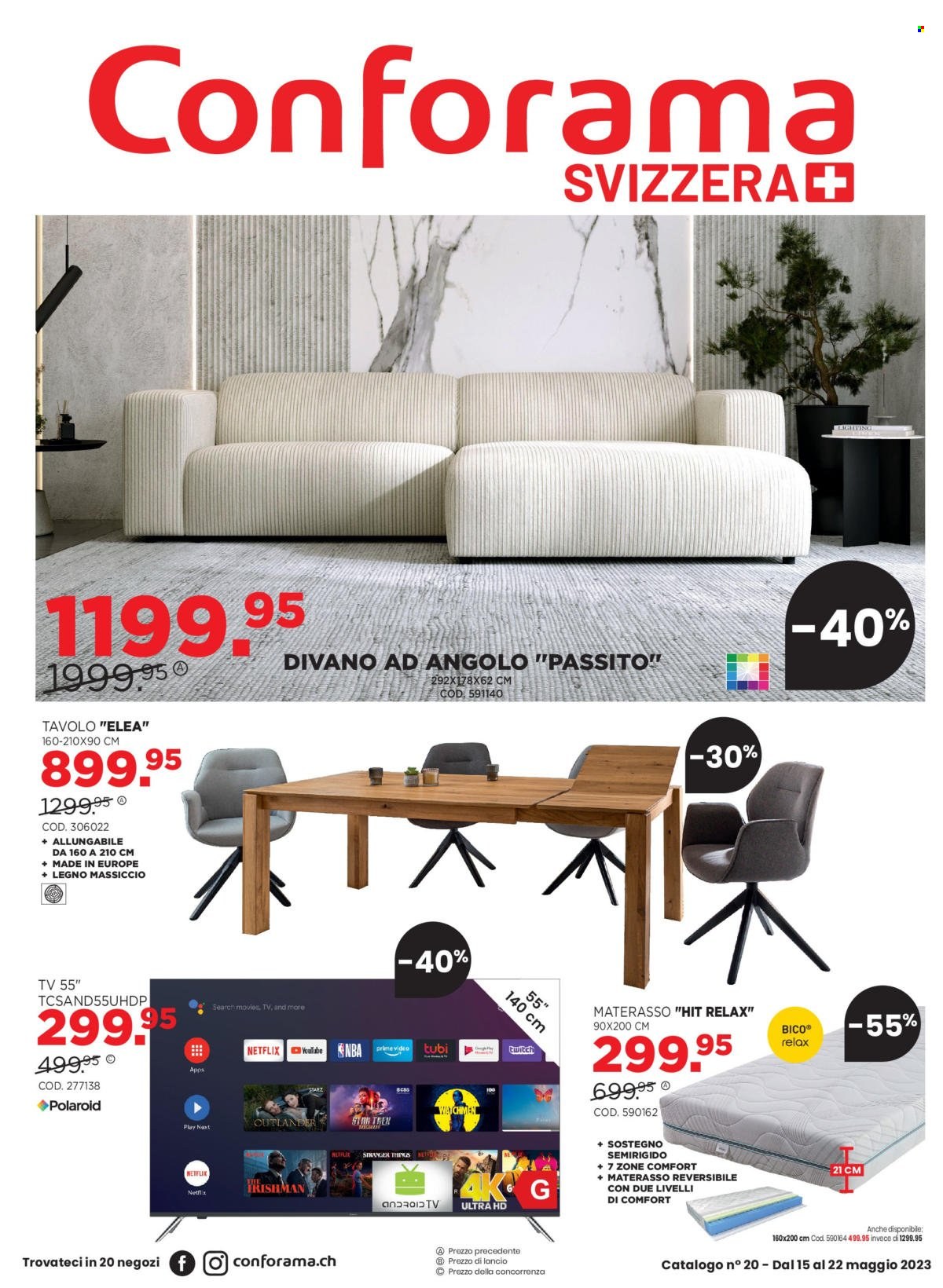 Volantino Conforama - 15.5.2023 - 22.5.2023. Pagina 1