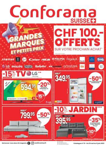 Catalogue Conforama - 23.5.2023 - 5.6.2023.