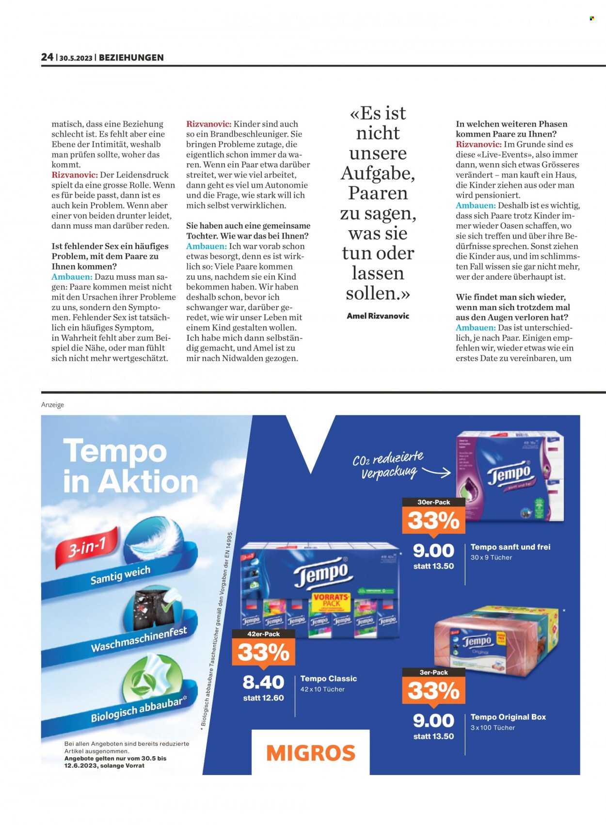 Prospekt Migros - 30.5.2023 - 5.6.2023. Seite 24