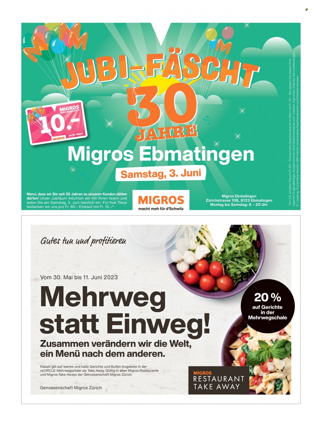 Prospekt Migros - 30.5.2023 - 5.6.2023. Seite 44