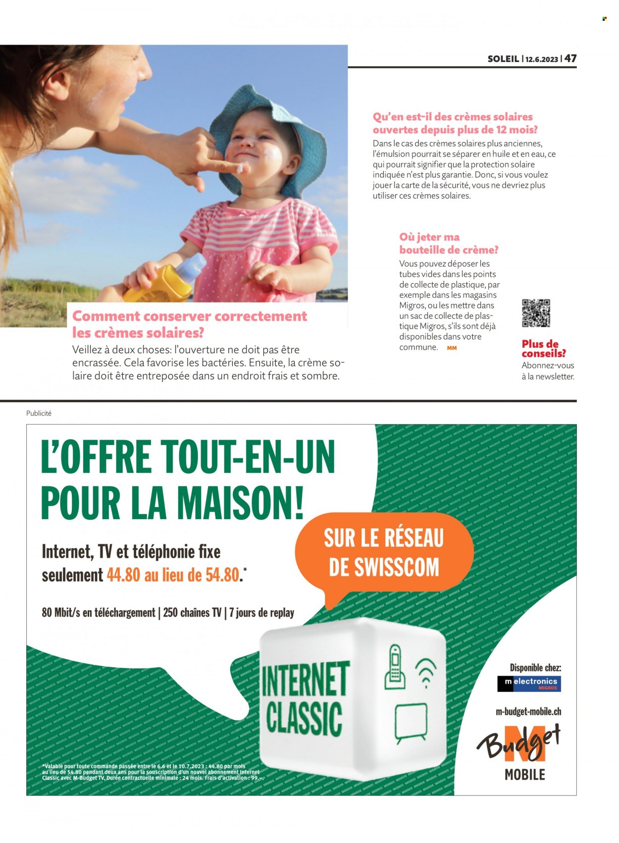 Catalogue Migros - 12.6.2023 - 18.6.2023. Page 47