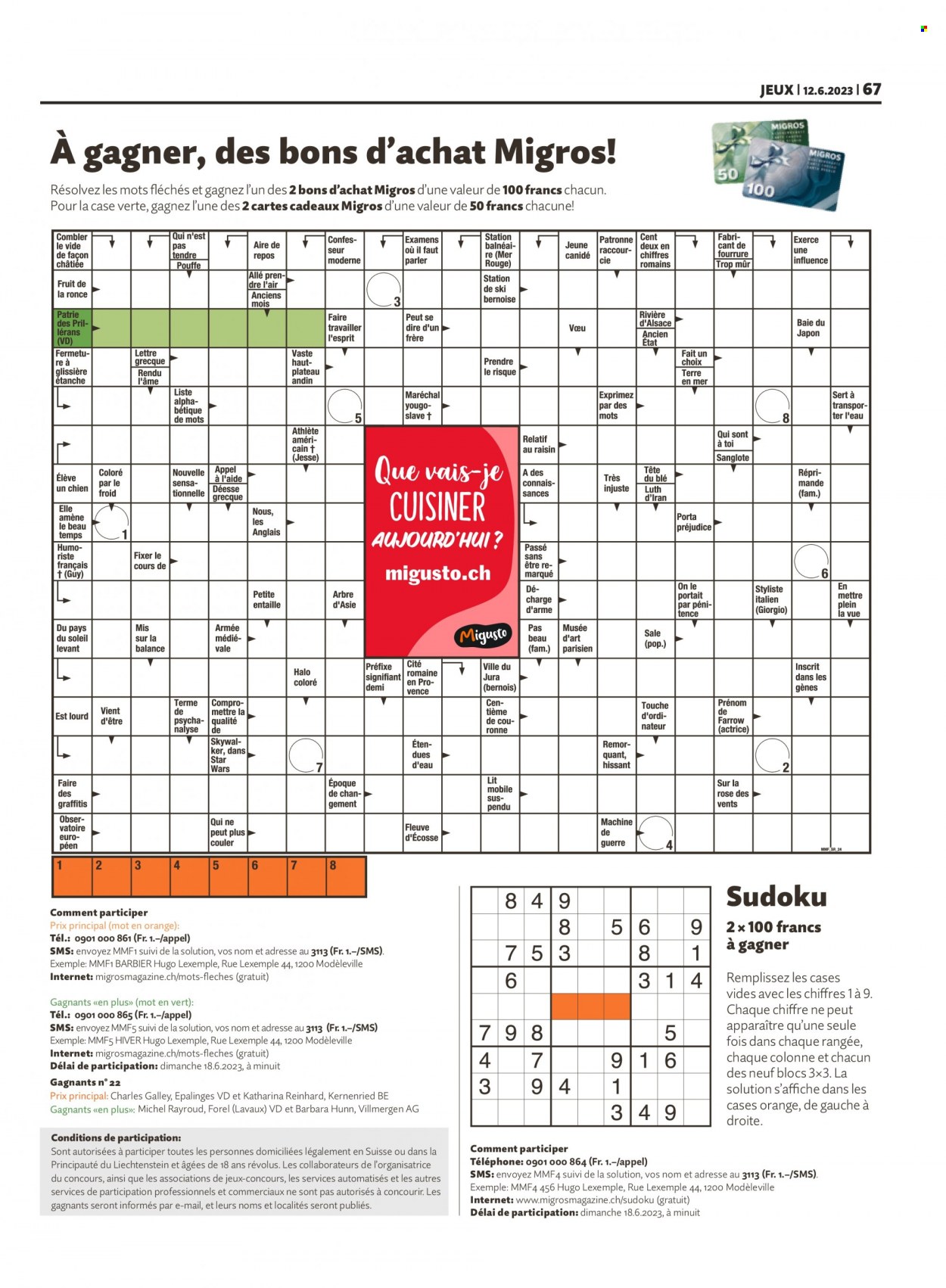 Catalogue Migros - 12.6.2023 - 18.6.2023. Page 67