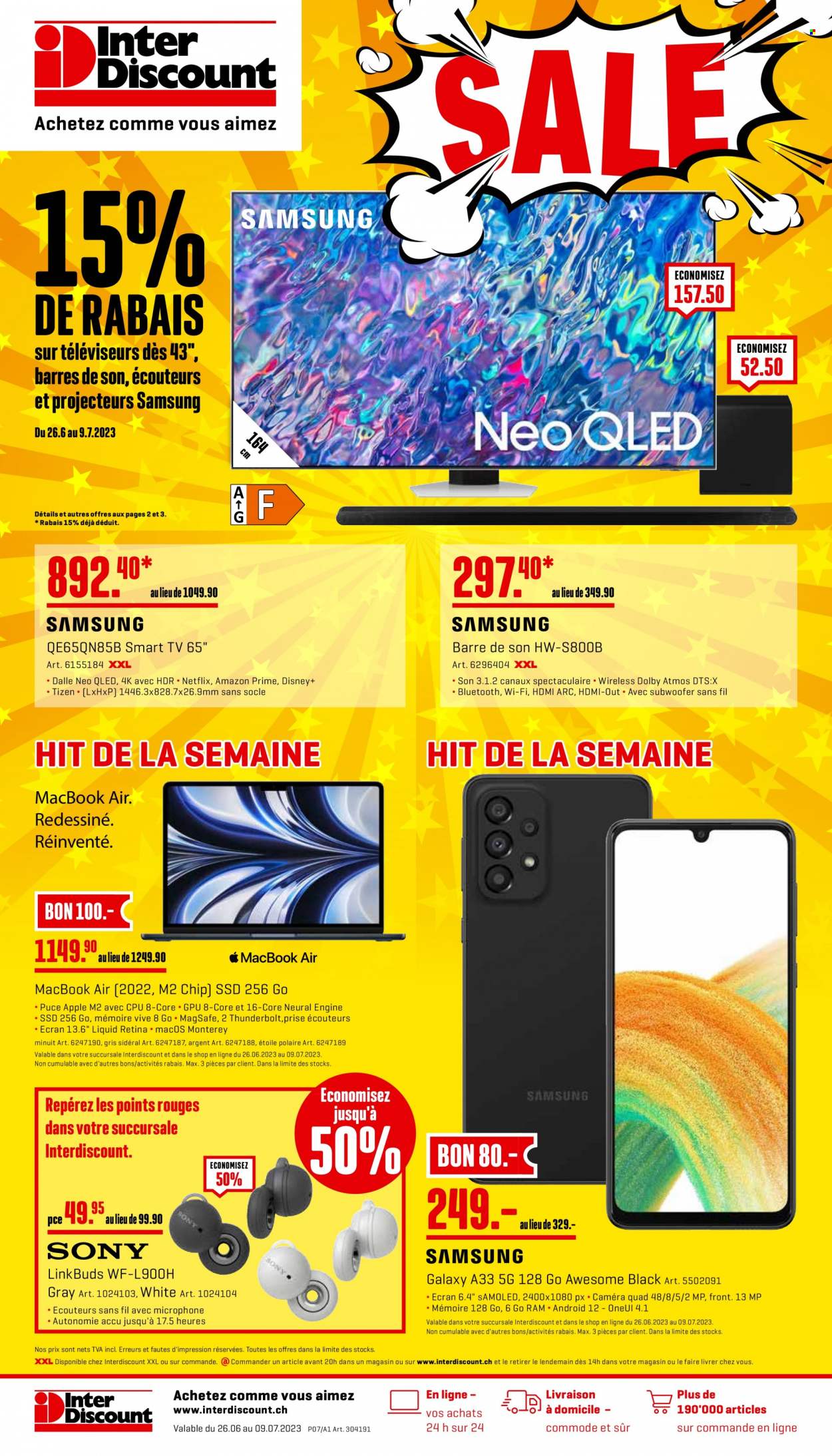 Volantino Interdiscount - 26.6.2023 - 9.7.2023. Pagina 1