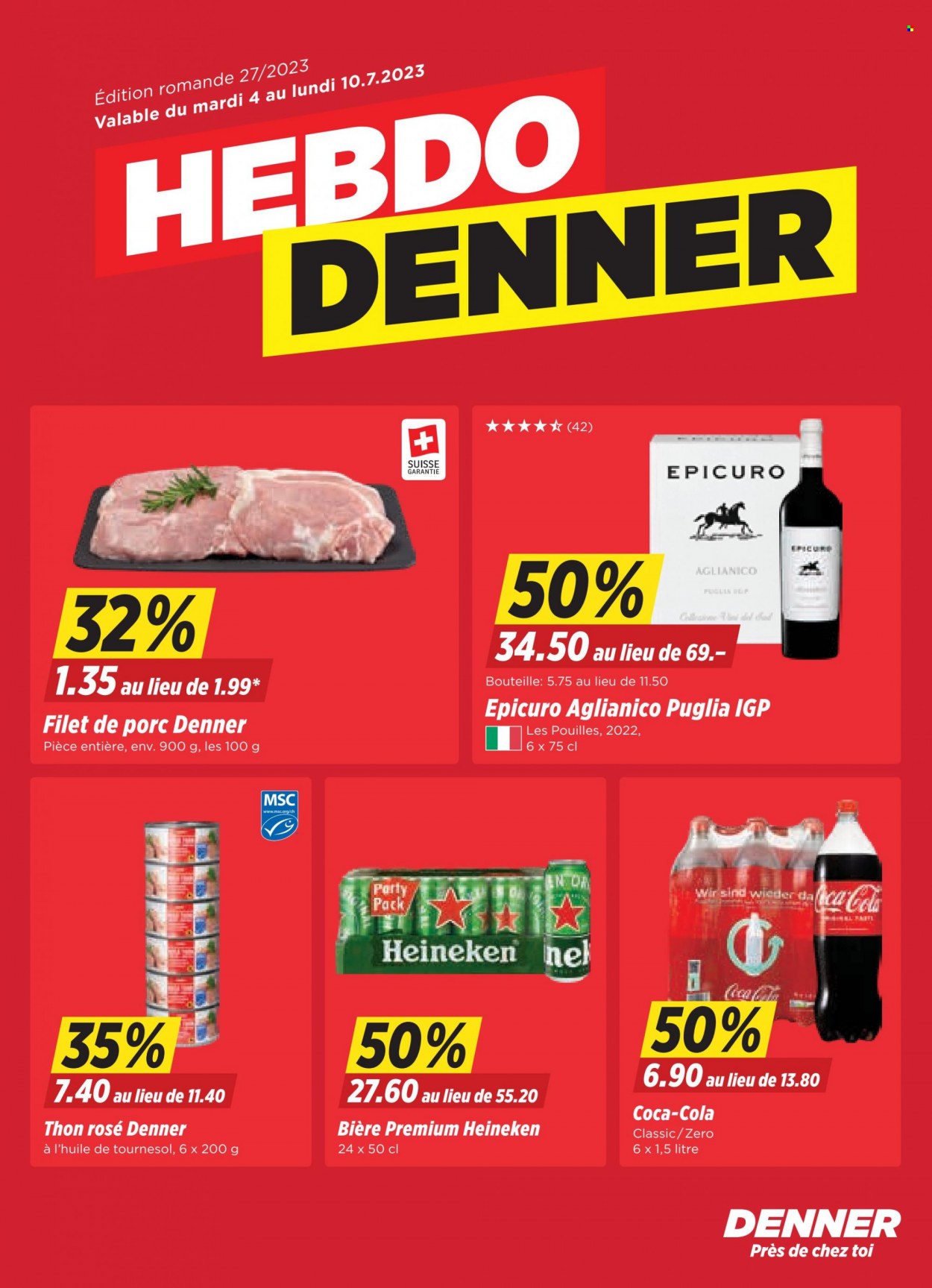 Prospekt Denner - 4.7.2023 - 10.7.2023. Seite 1