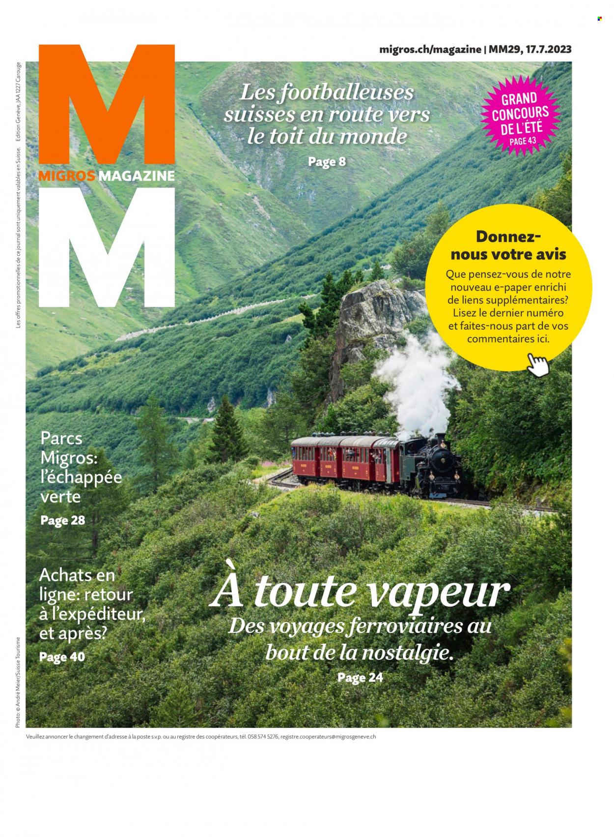Volantino Migros - 17.7.2023 - 23.7.2023. Pagina 1