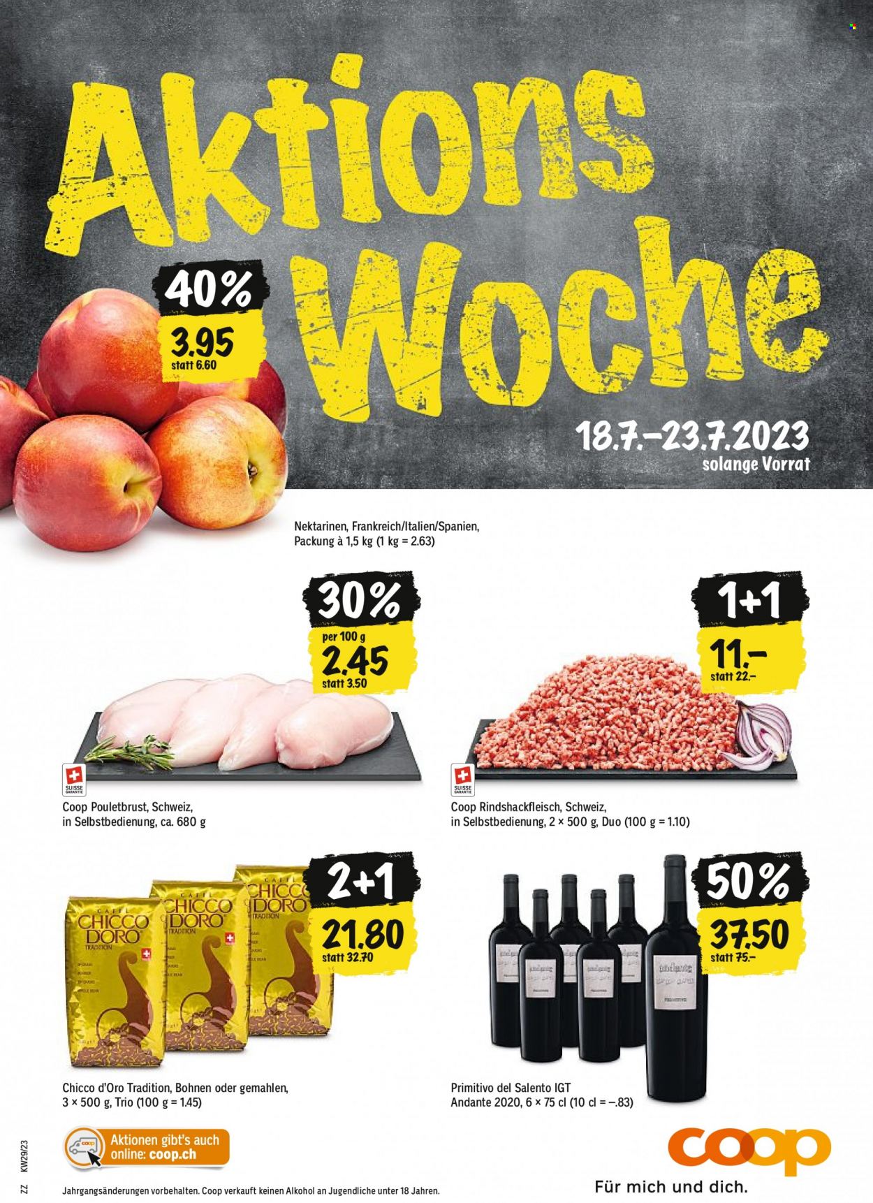 Prospekt Coop - 18.7.2023 - 23.7.2023. Seite 1
