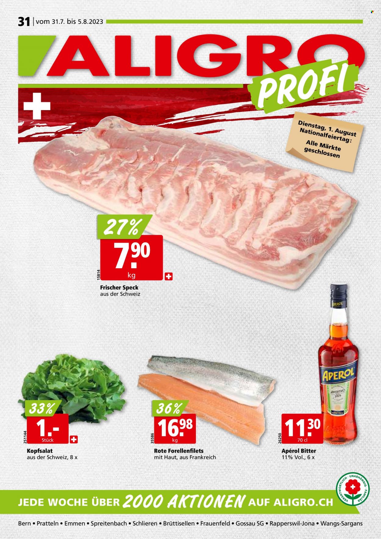 Volantino ALIGRO - 31.7.2023 - 5.8.2023. Pagina 1
