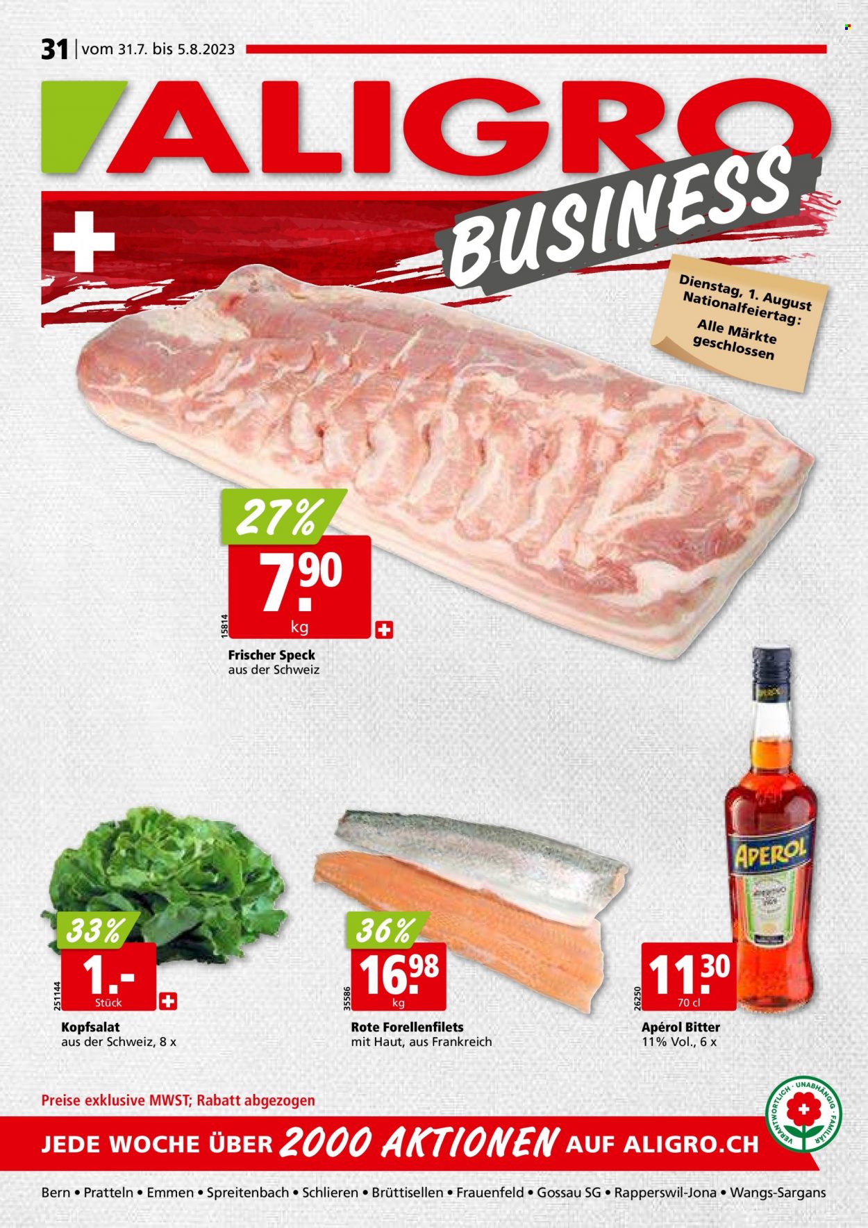 Volantino ALIGRO - 31.7.2023 - 5.8.2023. Pagina 1