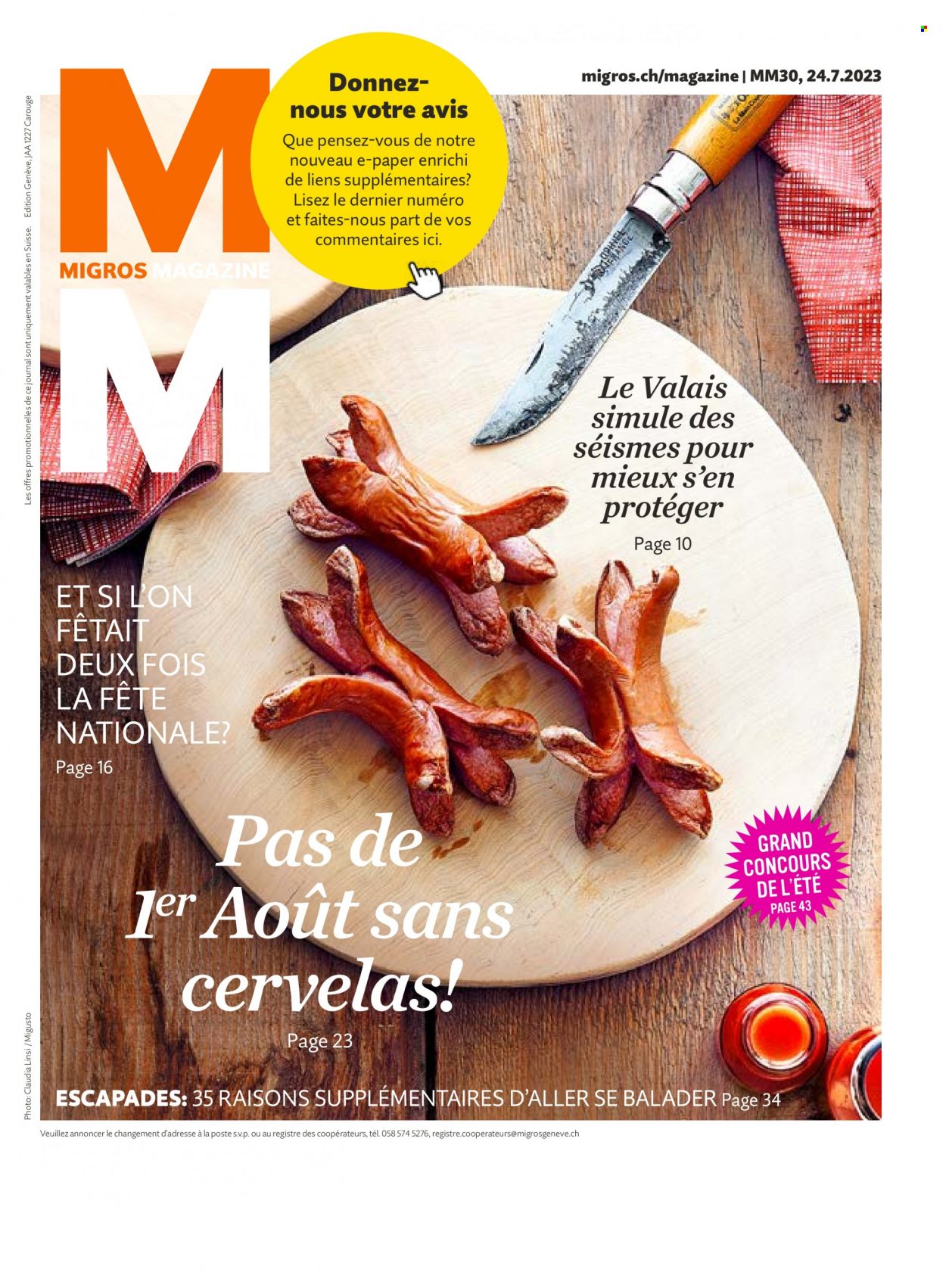Catalogue Migros - 25.7.2023 - 31.7.2023. Page 1