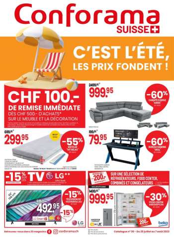 Catalogue Conforama - 25.7.2023 - 7.8.2023.