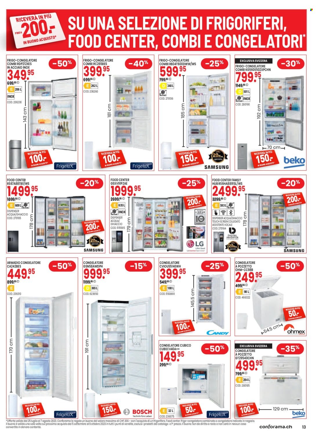 Volantino Conforama - 25.7.2023 - 7.8.2023. Pagina 13