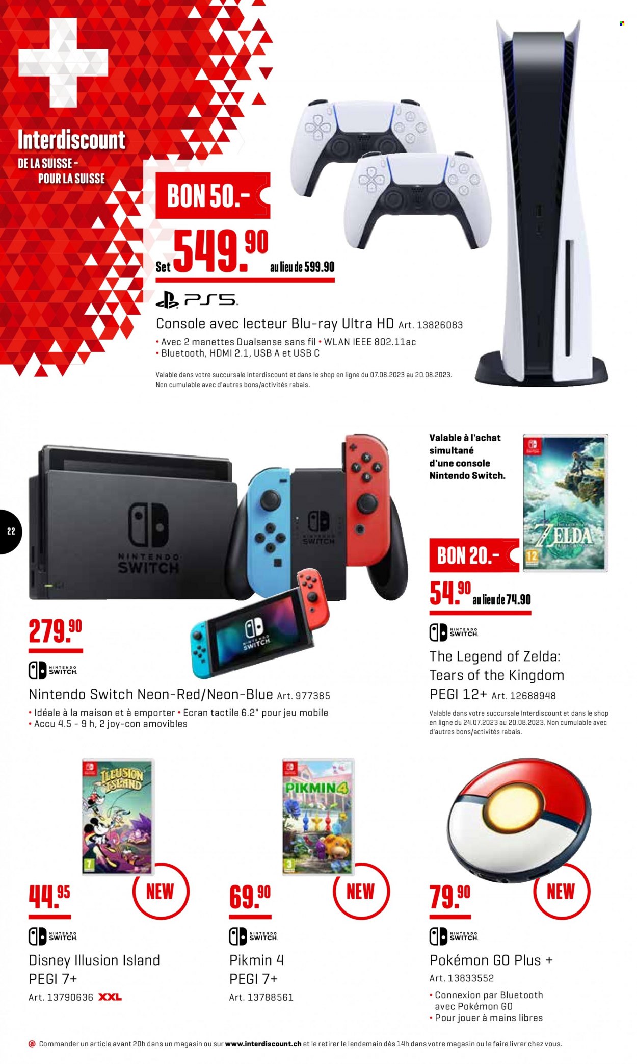 Volantino Interdiscount - 7.8.2023 - 20.8.2023. Pagina 22