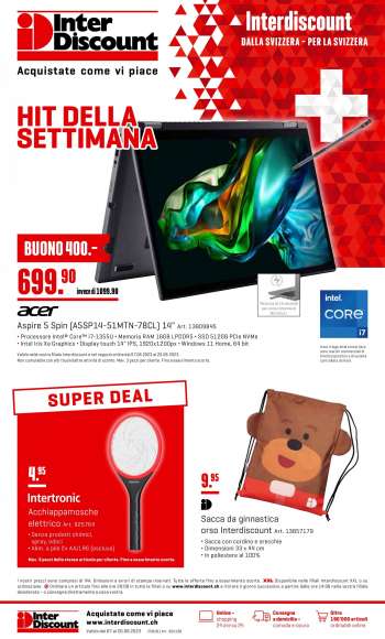 Volantino Interdiscount - 7.8.2023 - 20.8.2023.