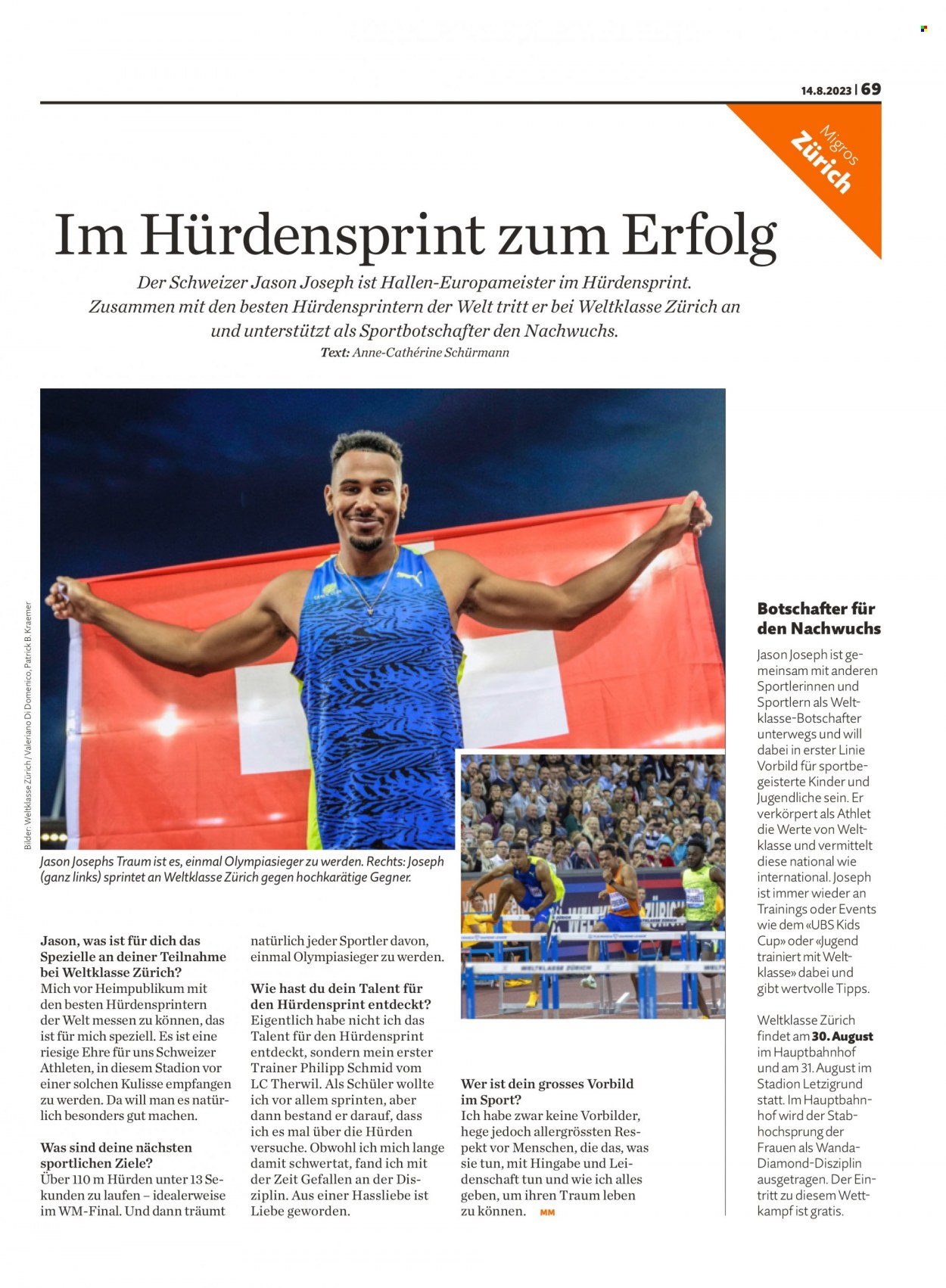 Prospekt Migros - 14.8.2023 - 20.8.2023. Seite 69