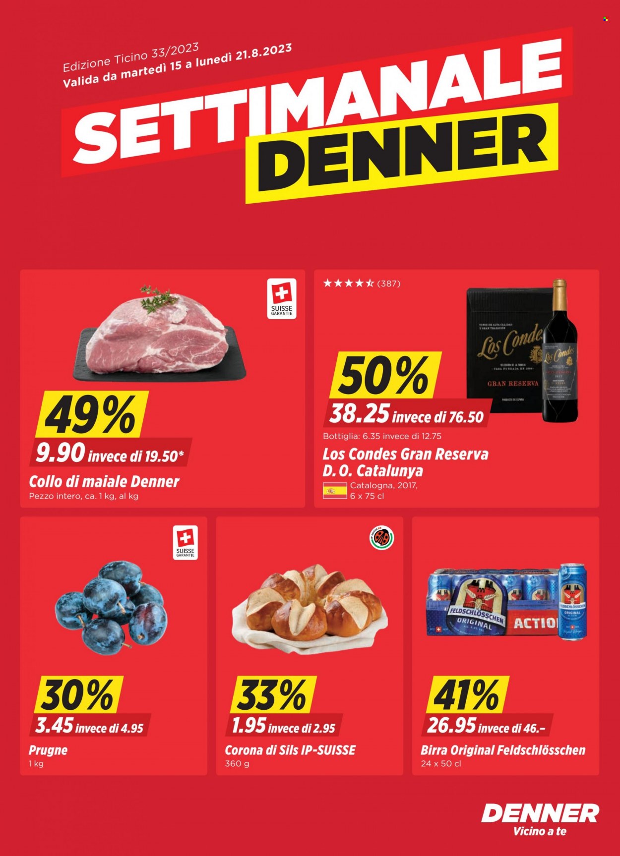 Catalogue Denner - 15.8.2023 - 21.8.2023. Page 1