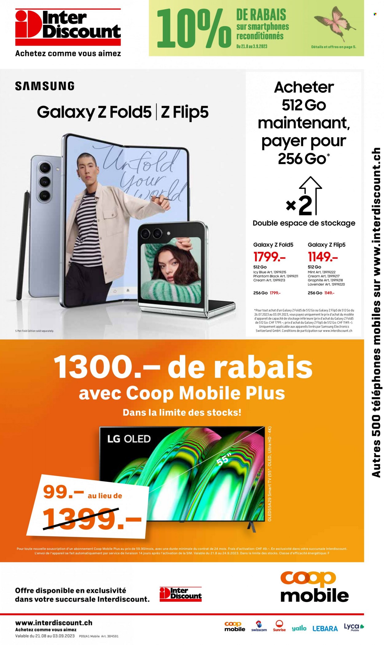 Volantino Interdiscount - 21.8.2023 - 3.9.2023. Pagina 1