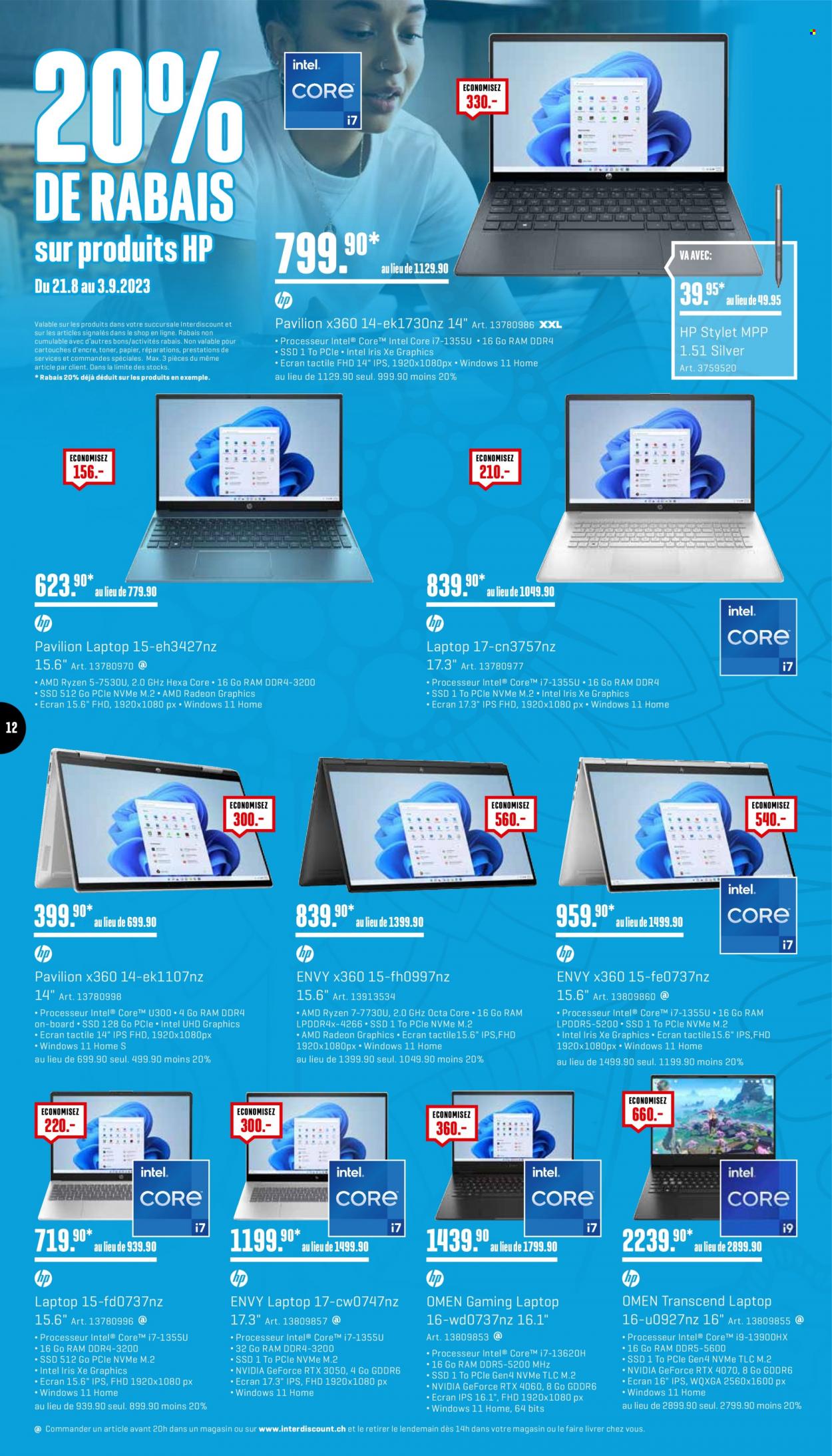 Prospekt Interdiscount - 21.8.2023 - 3.9.2023. Seite 12