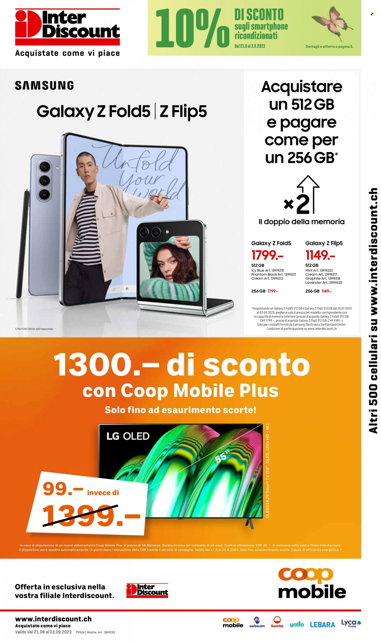 Catalogue Interdiscount - 21.8.2023 - 3.9.2023. Page 1