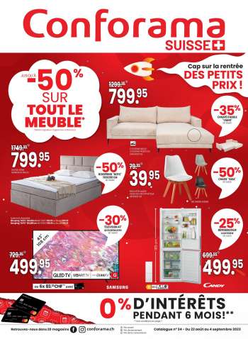 Catalogue Conforama - 22.8.2023 - 4.9.2023.