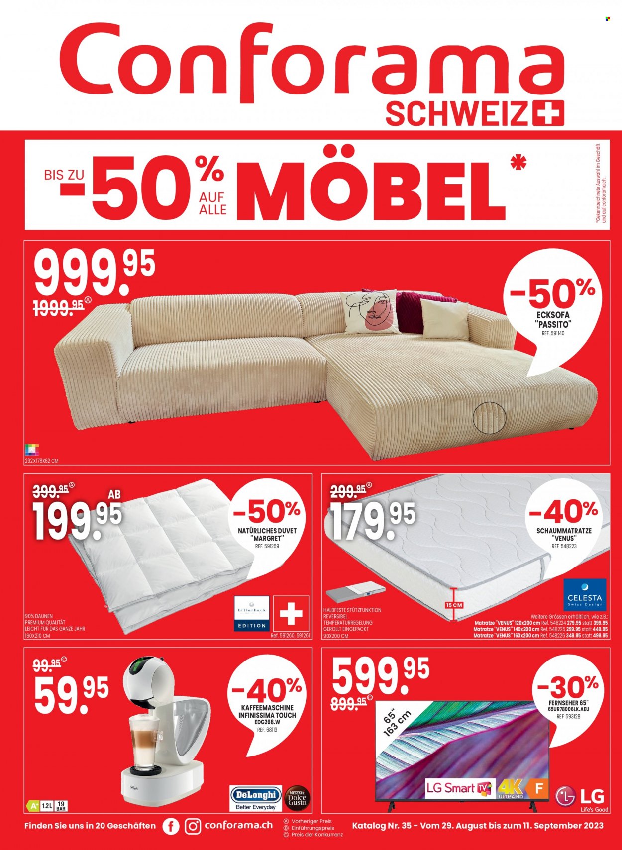 Volantino Conforama - 29.8.2023 - 11.9.2023. Pagina 1