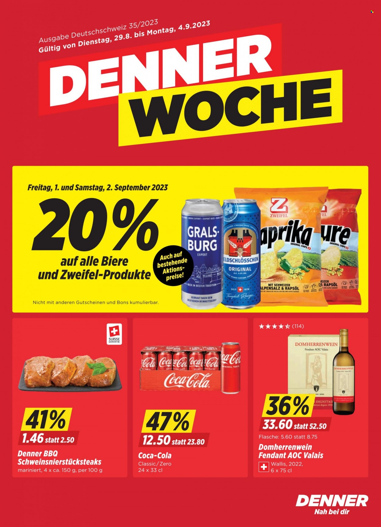 Catalogue Denner - 29.8.2023 - 4.9.2023. Page 1