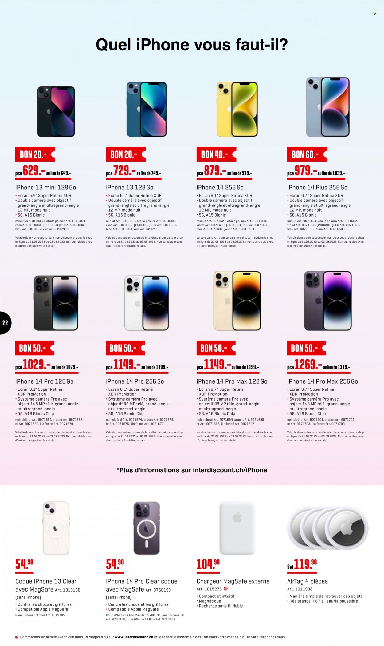 Volantino Interdiscount - 28.8.2023 - 3.9.2023. Pagina 22