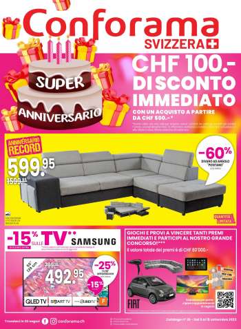 Volantino Conforama - 5.9.2023 - 18.9.2023.